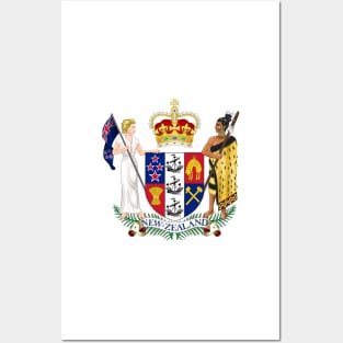 New Zealand Coat of Arms (Aotearoa) Posters and Art